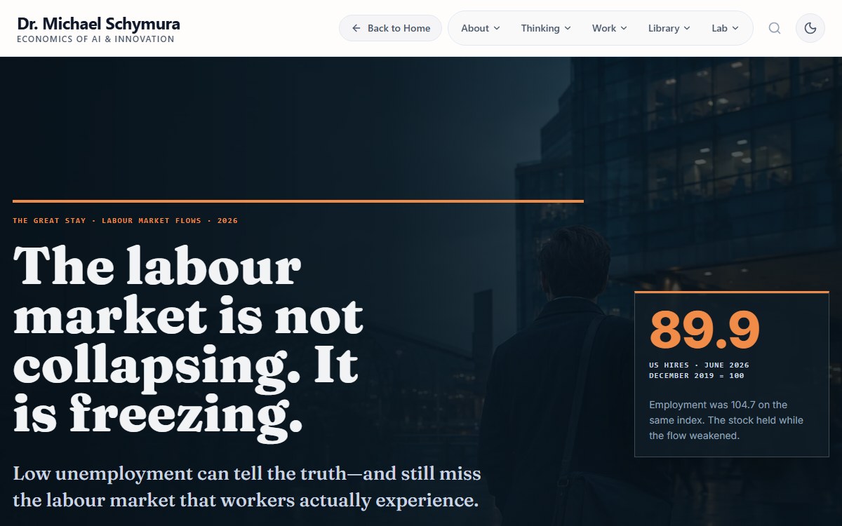The labour market is not collapsing. It is freezing.